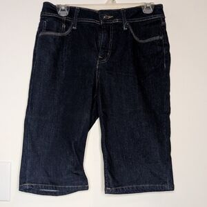 St Johns Bay Bermuda Shorts Womens Dark Denim